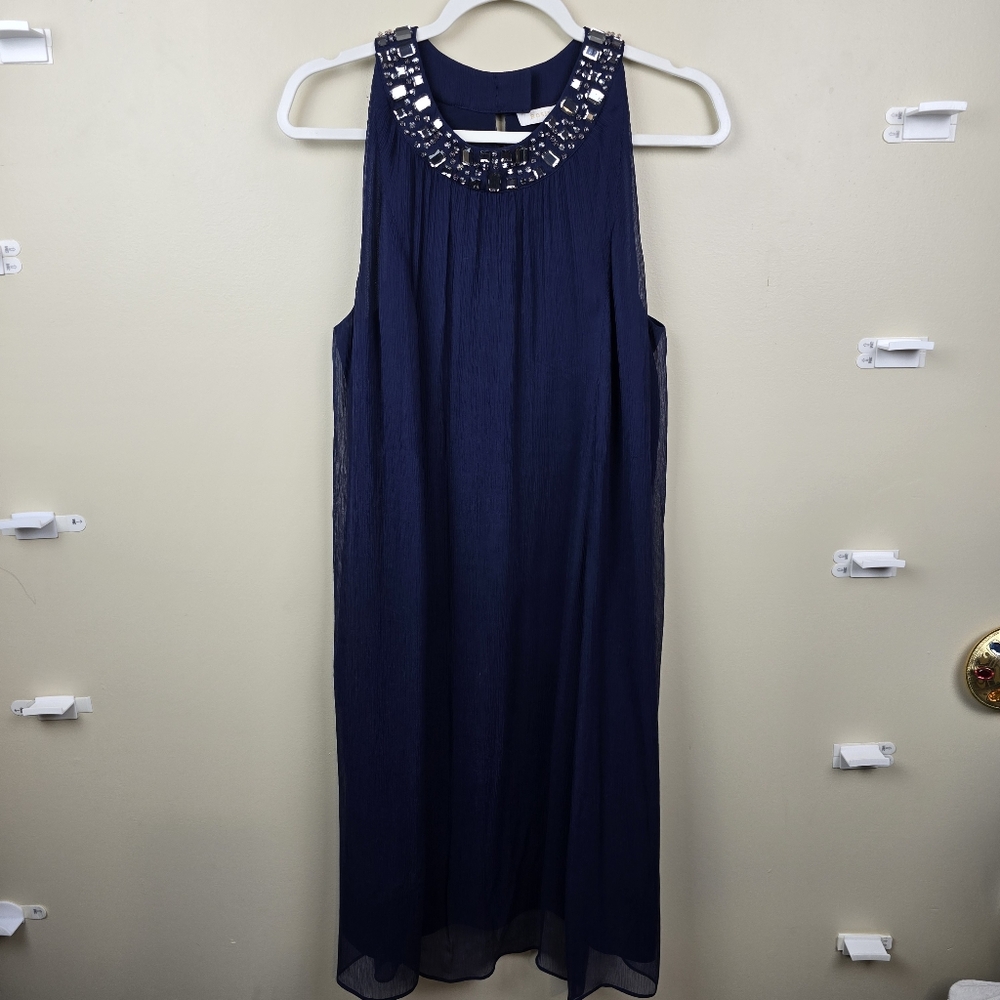 NWT Rosie Pope Navy Silk Stella Maternity Dress Size M